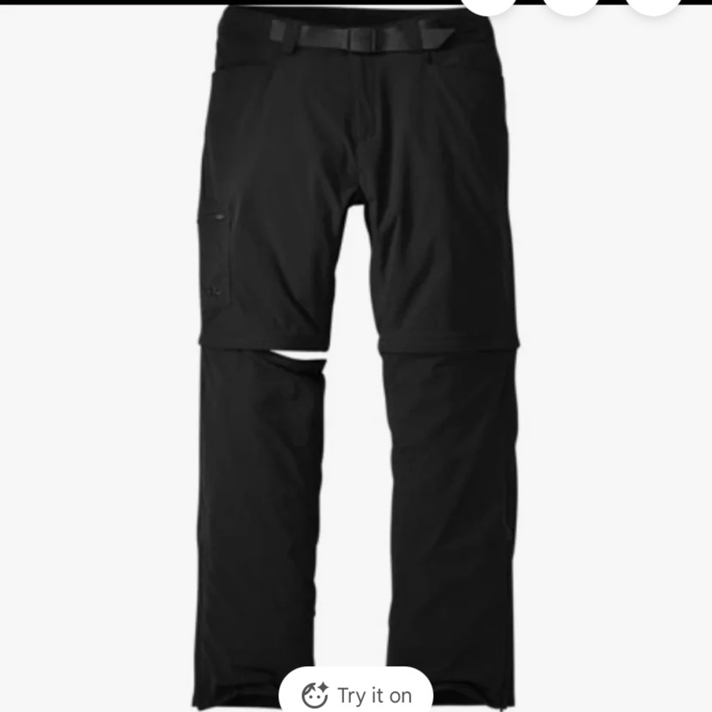 Outdoor Research Black Equinox Convertible Pants Sz 38